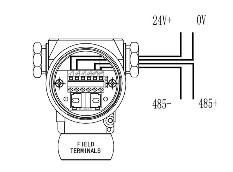 RS485 wiring for N2 Pressure transmitters