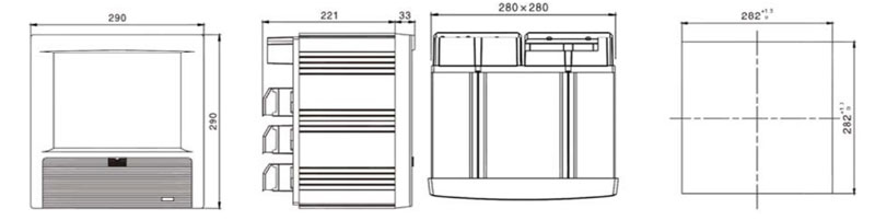 48 channels digital recorder dimensions