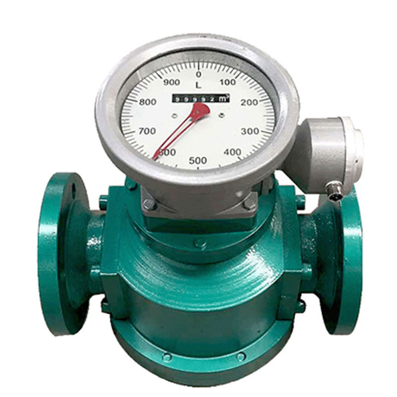 Oval gear flow meter can be corroded away by acid.